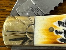 Frost Cutlery MB-108MB Trapper Mojave 2-Blade Trapper Knife w/Pick Bone Scales 