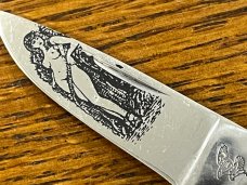 Frost Cutlery No. 10-329AB Vixen II Single-Blade Lockback Knife w/Abalone Scales Japan