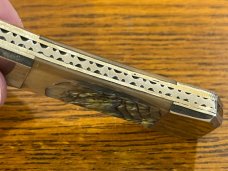 Parker Custom Series No. 853 Hercules Single-Blade Folding Knife w/Abalone Scales & Custom Filework 