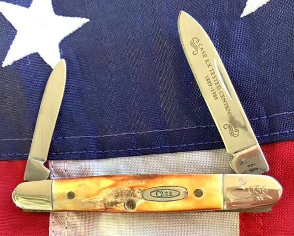 Case xx 1989 Centennial Eisenhower Knife Mdl# 52063 SSP With Super Stag Handles -NOS Case xx 1989 Centennial Eisenhower Knife Mdl# 52063 SSP With Super Stag Handles -NOS