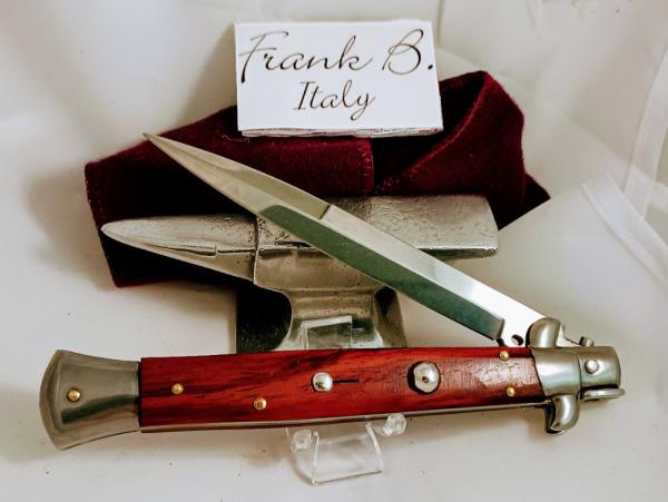 FRANK BELTRAME 11" Cocobolo Italian Stiletto Automatic Knife - Bayonet