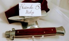 FRANK BELTRAME 11" Cocobolo Italian Stiletto Automatic Knife - Bayonet