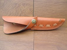 Buck Custom Vanguard With Burl Wood Handles, Elk Cutout 