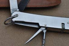7 Function Multi Tool Nickel Frame 4 1/4" Beautifully Made Tang Marked PAL And Made In Germany 