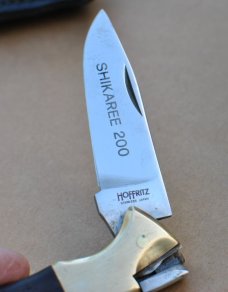 Shikaree/Hoffritz  200 Folder Bolster Locking Drive Hardwood Scales 3 3/4" Closed 