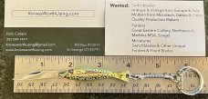 Miniature Keychain Folding Fish Handle Knife, Rare Original Box, Japan
