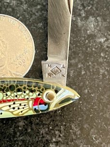 Miniature Keychain Folding Fish Handle Knife, Rare Original Box, Japan