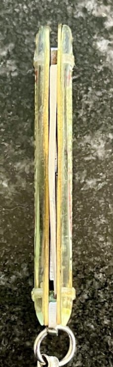 Miniature Keychain Folding Fish Handle Knife, Rare Original Box, Japan