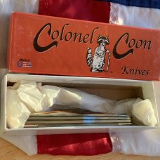 Colonel Coon (by Queen) Whittler Pocket Knife w/ Great Stag Handles -NOS