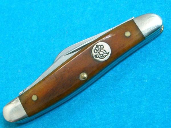 VINTAGE QUEEN CUT CO TITUSVILL BONE STOCKMAN FOLDING PEN JACK POCKET KNIFE KNIVES OLD VINTAGE QUEEN CUT CO TITUSVILL BONE STOCKMAN FOLDING PEN JACK POCKET KNIFE KNIVES OLD