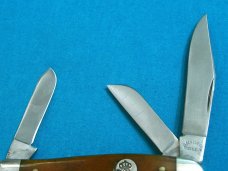 VINTAGE QUEEN CUT CO TITUSVILL BONE STOCKMAN FOLDING PEN JACK POCKET KNIFE KNIVES OLD