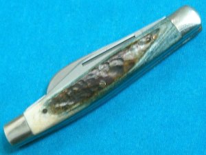 VINTAGE MARBLES BENCHMADE TAK FUKUTA SEKI JAPAN BONE STOCKMAN FOLDING POCKET FOLDER KNIFE KNIVES OLD