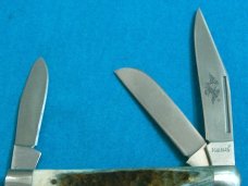 VINTAGE MARBLES BENCHMADE TAK FUKUTA SEKI JAPAN BONE STOCKMAN FOLDING POCKET FOLDER KNIFE KNIVES OLD