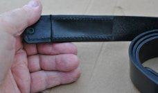 Bowen Black Knife Belt Mint Original Size 46 Bowen Logo On Leather Never Used