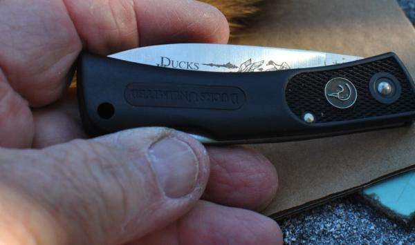 Schrade USA Made Ducks Unlimited Model Mint Black Zytel Handles 3 3/4" Closed Lock Back