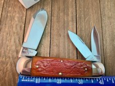 Winchester Split Back Spring Whittler Buffalo Shield Series Burnt Orange Bone 2003