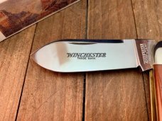 Winchester Split Back Spring Whittler Buffalo Shield Series Burnt Orange Bone 2003