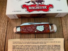 Winchester Split Back Spring Whittler Buffalo Shield Series Burnt Orange Bone 2003