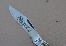 Schrade 2 Blade Barlow Scrimshaw Near Mint Never used otr Honed 3 1/4" Closed Fancy Nickel Bolsters