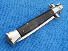 Rare 8" Vintage ItalianStiletto Blackhorn handles *Rosa Uliana Primo* stamp