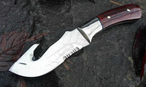 Custom Serrated Guthook Made By Nemo Knives Custom Serrated Guthook Made By Nemo Knives