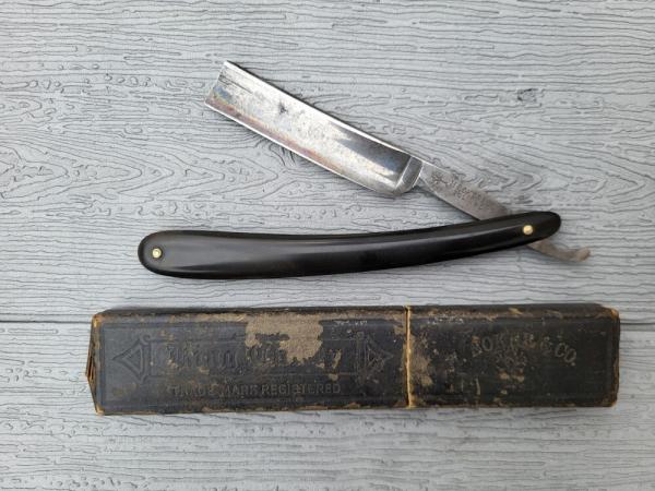 11/16" Antique H. Boker & Co King Cutter Straight Razor w box