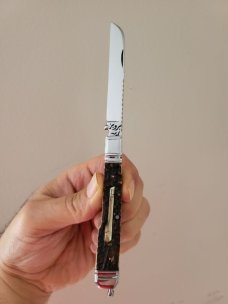 3 3/4" Custom Made Knife, Premium Stag Handle, Very Nice Pattern!