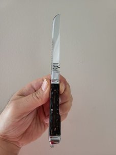 3 3/4" Custom Made Knife, Premium Stag Handle, Very Nice Pattern!