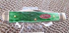 Case XX 2022 Small Coke Bottle Magician'S Bright Green & Red Bone Pattern # 6225 1/2 SS