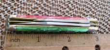 Case XX 2022 Small Coke Bottle Magician'S Bright Green & Red Bone Pattern # 6225 1/2 SS