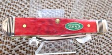 Case XX 2022 Small Coke Bottle Magician'S Bright Green & Red Bone Pattern # 6225 1/2 SS