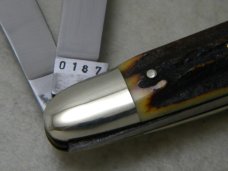 Kissing Crane Germany Stag 0187 Anglo Saxon Whittler Knife 1975 NKCA Club Knife