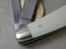 Case XX USA 4380 White Large Whittler Knife 1976 NKCA Club Knife