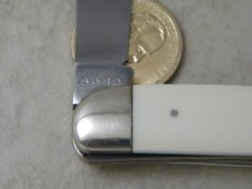 Case XX USA 4380 White Large Whittler Knife 1976 NKCA Club Knife