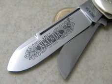 Kissing Crane Germany Large 3 Blade Canoe Stag Knife 1977 NKC and DA Club Knife