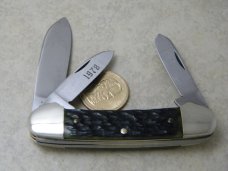 Rodgers Wostenholm England Bone 3 Blade Canoe Knife 1978 NKCA Club Knife