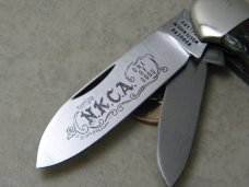 Rodgers Wostenholm England Bone 3 Blade Canoe Knife 1978 NKCA Club Knife