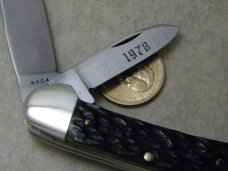 Rodgers Wostenholm England Bone 3 Blade Canoe Knife 1978 NKCA Club Knife
