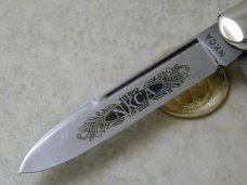 Robt Klaas Kissing Crane Germany Stag Gunstock Whittler Knife 1980 NKC Club Knife