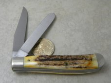 Schrade + USA Stag Trapper Knife 1982 NKCA Club Knife