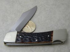 Hen and Rooster Bertram Cutlery Germany Bone Lockback Knife 1984 NKCA Club Knife