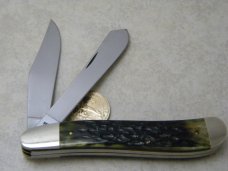 Case XX USA Bone G6240 Dogleg Trapper Knife 1985 NKCA Club Knife