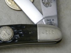 Case XX USA Bone G6240 Dogleg Trapper Knife 1985 NKCA Club Knife