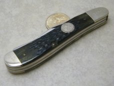 Case XX USA Bone G6240 Dogleg Trapper Knife 1985 NKCA Club Knife