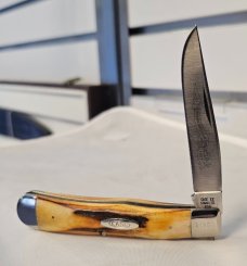 Case XX Stag Single Blade Trapper NKCA 1979 Knife Pattern # 5154 SSP with Original Shipping Mailer