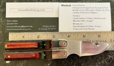Vintage Taylor Mini Balisong aka Butterfly Skinner Knife, Wood Handle, Japan, Unused 