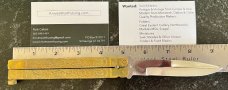 Vintage Balisong Butterfly Knife From Pakistan, Nice Brass Handles, Original Box, Unused #2