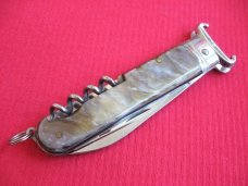 VINTAGE ROSA V. MANIAGO INOX STAMPED ITALIAN MANUAL SHELL PULLER KNIFE
