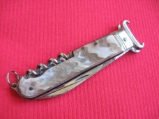 VINTAGE ROSA V. MANIAGO INOX STAMPED ITALIAN MANUAL SHELL PULLER KNIFE