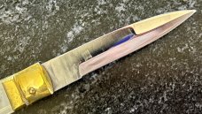 Rare Bayonet Blade Mexico Bullfighter Lever Lock Switchblade Knife, Made In Japan, Unused 